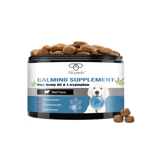 Calming Chews for Dogs Treats Hemp Calming Dog Anxiety Relief Natural Ingredients Helps with Dog Anxiety Stress Relief Separation Barking Thunderstorms